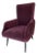 Julia Katrine Designs Burgundy Silk Velvet Accent Chair For Sale