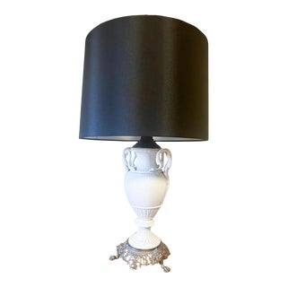 Neo Classical Meissen Style Snake Handled Urn Lamp Blanc De Chine For Sale