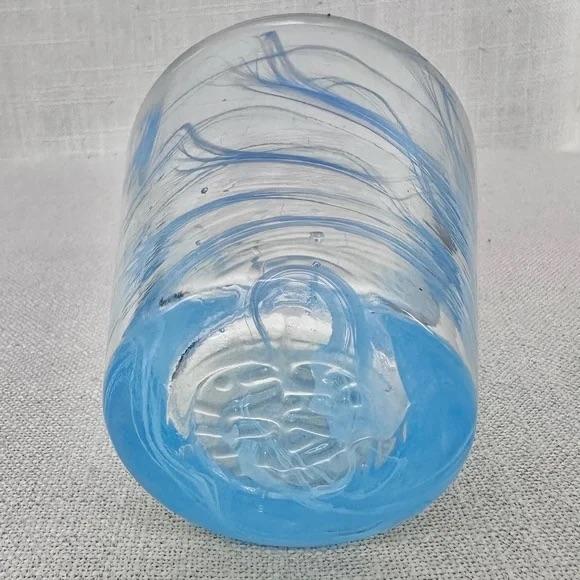 Kosta Boda Ulrica Hydman-Vallien Mine Swirl Art Decorative Glass Blue Excellent condition Blue swirl