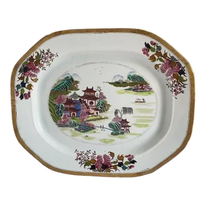 19th Century Mason's Ironstone Pagoda Motif Platter