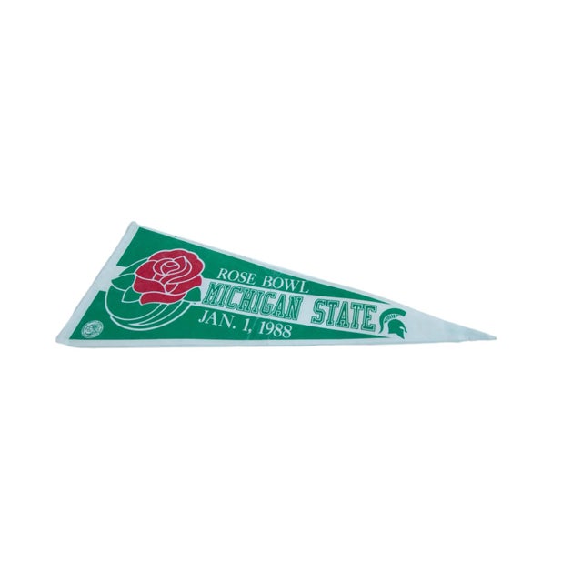 :: Michigan State 1988 Rose Bowl pennant circa 1988's vintage.