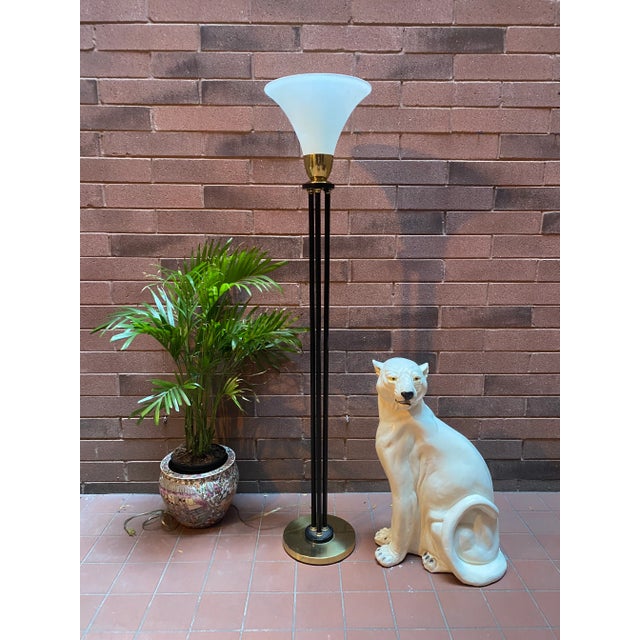 Vintage Italian White Cougar Panther Cat Life Size Statue For Sale - Image 4 of 10