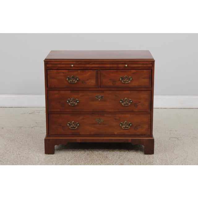 Age: Approx: 30 Years Old Details: George III Style Bracket Feet High Quality Construction Nice Inlay Work Stunning Yew...