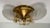 Hollywood Regency Shell Glass and Brass Flush Mount Lamp from Deknudt, 1970s For Sale - Image 3 of 8