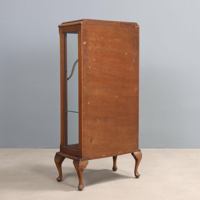 Small Liberty Walnut Display Cabinet For Sale - Image 10 of 11