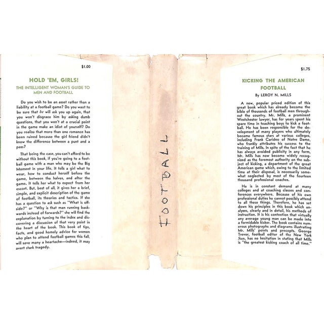 1930s "Hold 'Em, Girls!: The Intelligent Woman's Guide to Men and Football" 1936 Phillips, Judson P. & Wood, Robert W. Jr. For Sale - Image 5 of 5