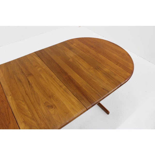 Vintage Danish Round Extendable Dining Table in Teak, 1960s For Sale - Image 6 of 9