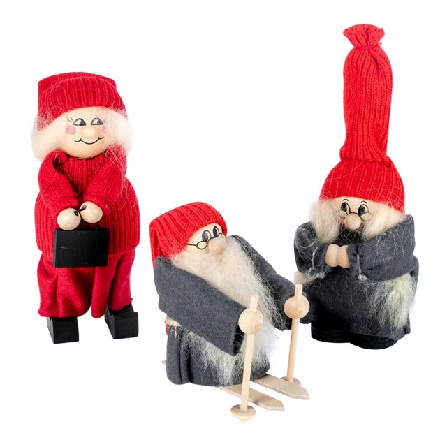 Swedish Christmas Ljungstroms Wooden Figurines Set of 3 Chairish