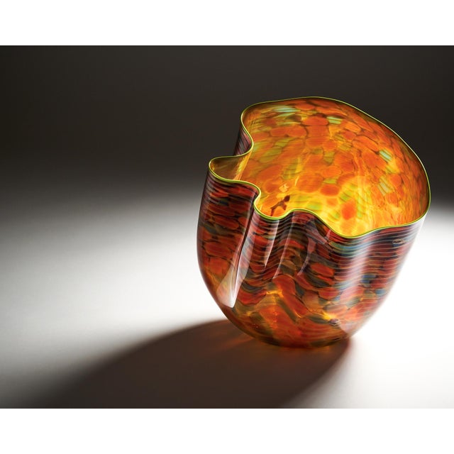 Glass Hand-Blown Glass Vase by Chihuly For Sale - Image 7 of 9