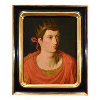 Flemish School Artist, Portrait of the Roman Emperor Augustus, 1600s-1700s, Oil on Canvas For Sale