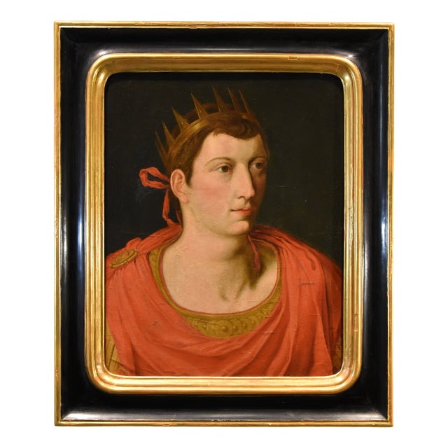 Flemish School Artist, Portrait of the Roman Emperor Augustus, 1600s-1700s, Oil on Canvas For Sale