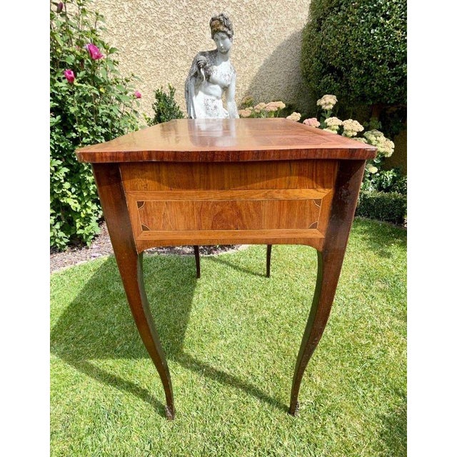 Brown Louis XV Style Marquetry Dressing Table For Sale - Image 8 of 13