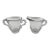 Mid 20th Century Imperial Glass Candlewick Cream & Sugar Set For Sale