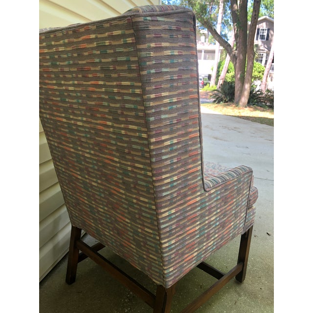 Mid-Century Modern Lilac Wingback Chair and Ottoman | Chairish Free delivery and returns on ebay plus items for plus members.
