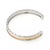 Contemporary Bvlgari Bulgari B Zero-1 Steel 18k Rose Gold Engraved Cuff Bracelet For Sale - Image 3 of 5
