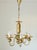 Vintage Kamenický Šenov chandelier with handmade amber-orange glass and brass-toned metal – Czechoslovakia A beautiful and...