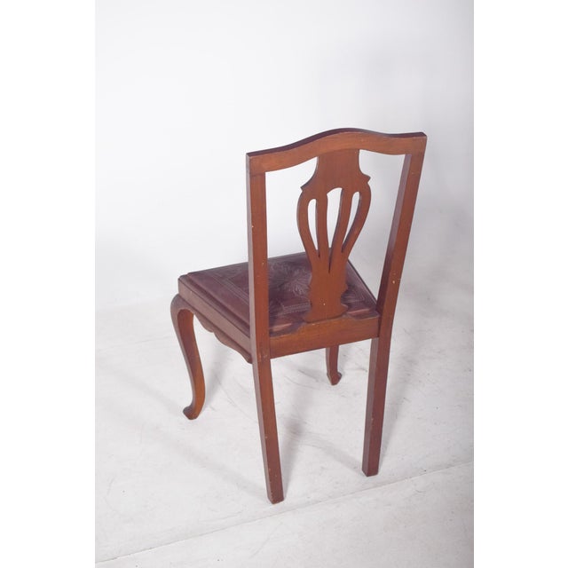 Chairs with Embossed Leather Seats, 1950s, Set of 2 For Sale - Image 11 of 12