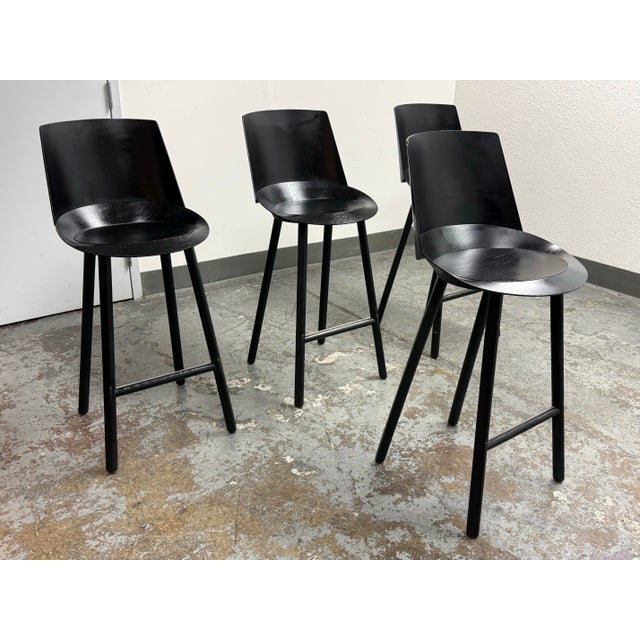 Modern Stefan Diez for E15 Jean Bar Stools, Set of Four For Sale - Image 3 of 12