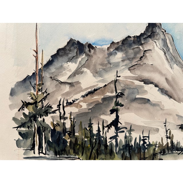 Original watercolor on paper by Henry Emil Salloch, also known as Heinz Emil Salloch, the German-born American artist and...
