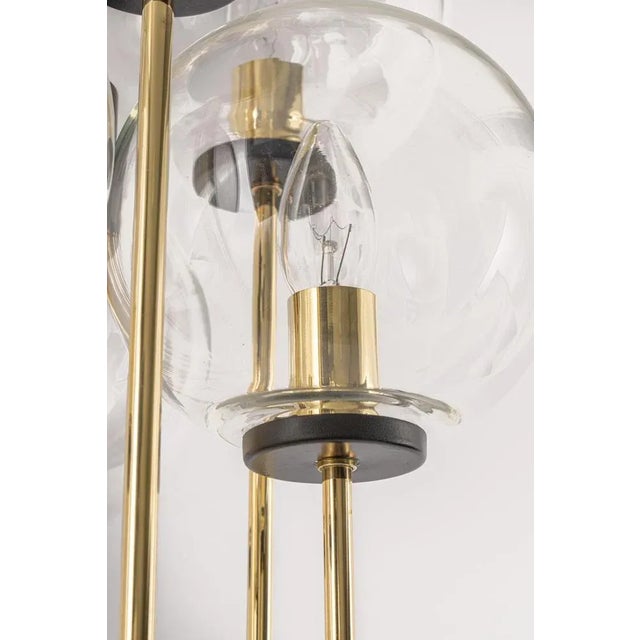 Small Sciolari Style Brass Pendant Light, Germany, 1970s For Sale - Image 9 of 10