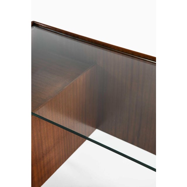 Mahogany, Brass and Glass Desk by Josef Frank, 1950s For Sale - Image 6 of 10