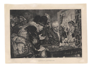 Adolph Von Menzel, A Forced Contribution, Etching, 1885