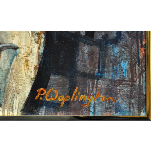 Modern Paul Waplington, Knocked Out, 1970s, Mixed Media Painting, Framed For Sale - Image 3 of 18