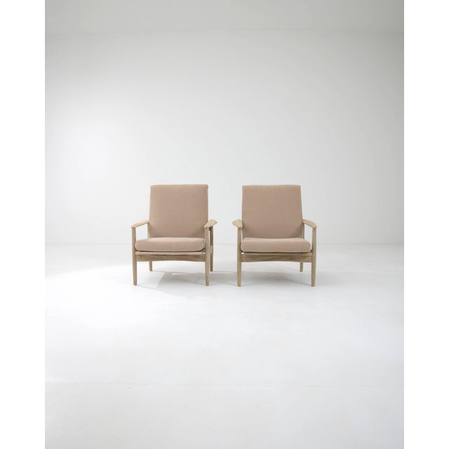 Brown 1970s Czech Modernist Upholstered Armchairs - A Pair For Sale - Image 8 of 12