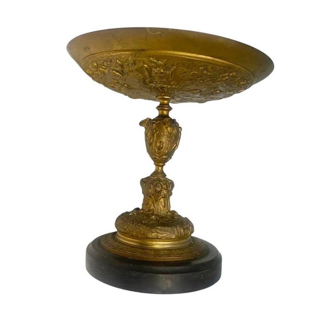French Ormolu Classical Tazzas on Marble Bases, 1880, Set of 2 For Sale - Image 3 of 7