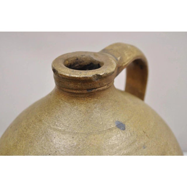 Antique Stoneware Pottery 2 Gallon Water Jug Pitcher Cobalt Blue Painted "2" For Sale - Image 4 of 13