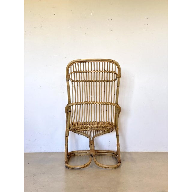 Set of Wicker & Bamboo Armchairs, 1970s For Sale - Image 10 of 14