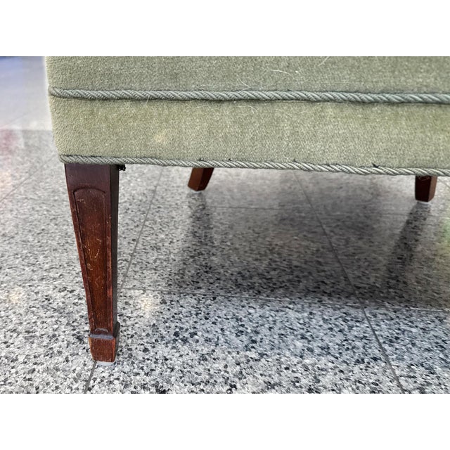 Danish Modern Mohair Wingback Armchair in the Style of Frits Henningsen For Sale - Image 11 of 15