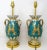 Ceramic Antique Pair English Staffordshire Porcelain Table Lamps Ridgway or Rockingham For Sale - Image 7 of 13