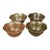 Set of 4 Vintage Cloisonné Enamel Bowls – Eggshell Technique, Lotus Motif, Gilded For Sale