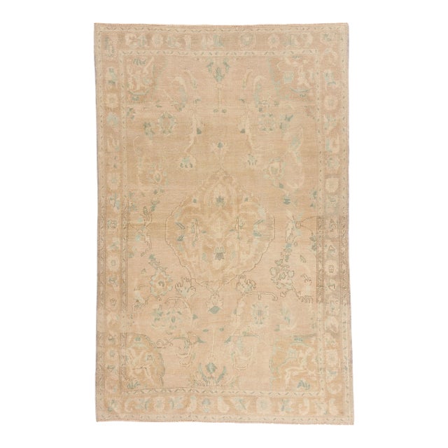 Vintage Turkish Oushak Rug, 05'08 X 08'10 For Sale