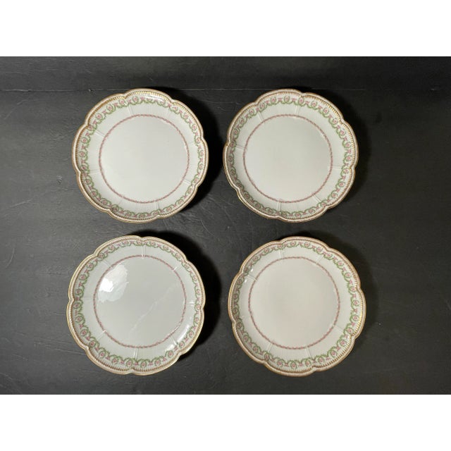 Antique Limoges Plates - Set of 12 - Floral Gilt For Sale In Philadelphia - Image 6 of 12