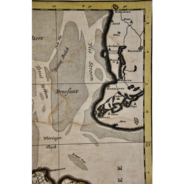 North Holland, Netherlands: A Large 17th C. Hand-Colored Map by Sanson & Jaillot, 1692 For Sale - Image 4 of 8