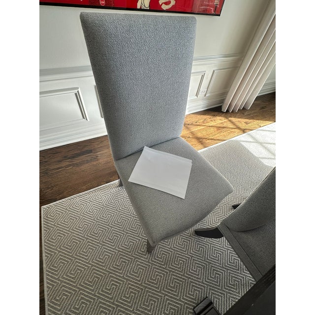 Wood Transitional Holly Hunt Upholstered Dining Chairs With New Fabric, Set of 10 For Sale - Image 7 of 10