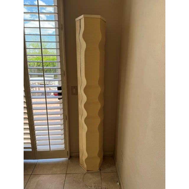 1990s Vintage Roland Simmons “Lumalight” Floor Lamp Noguchi Style (Signed 11/1993) For Sale - Image 5 of 13