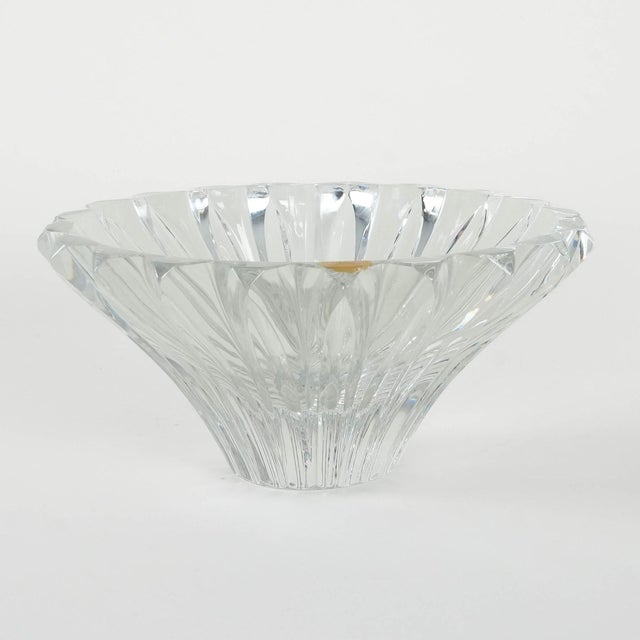 A crystal art bowl manufactured in the 1970s by the renowned finnish manufacturer riihimäen lasi. a stunning finnish...