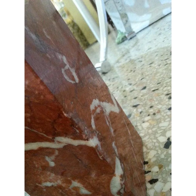 6ft X 28"h Marble Console Table Karl Springer Style For Sale - Image 12 of 12