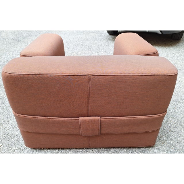 Mid-Century Modern Model 932 MB1 Quartet Armchair in Orange Fabric by Mario Bellini for Cassina, 2010s For Sale - Image 3 of 10