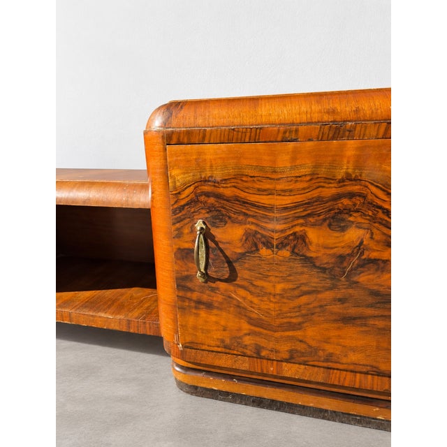 Wood Art Deco Walnut Burl Entry Console Table, 1930s For Sale - Image 7 of 9