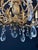Metal Vintage Chandelier- Vintage Spanish Brass Chandelier With 8 Lights & Faceted Crystal For Sale - Image 7 of 8