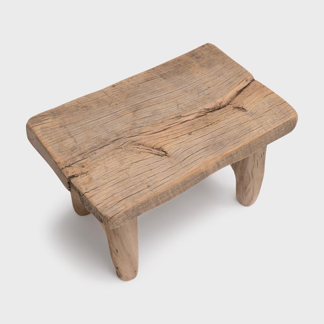Contemporary Chinese Reclaimed Elm Stool For Sale - Image 3 of 3