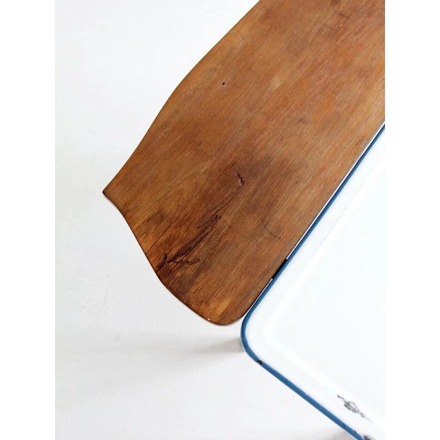 Antique Enamel Top Table Chairish