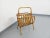 1960s Side Table with Rattan and Wood Magazine Rack, 1960s For Sale - Image 5 of 7