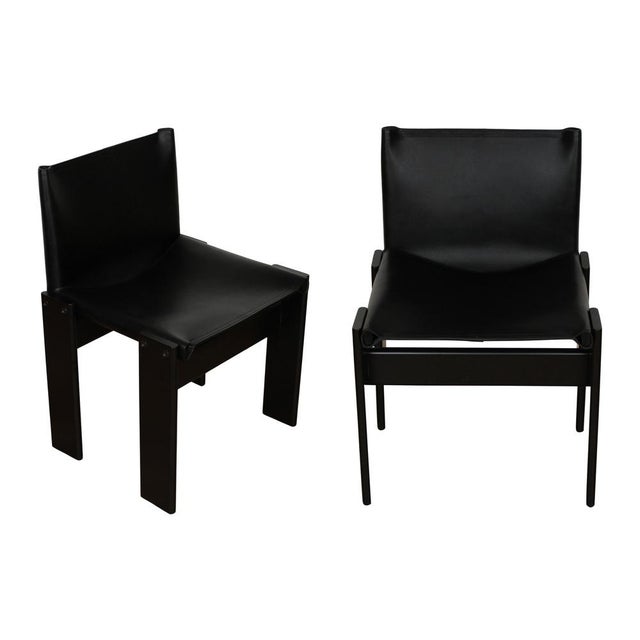 Black Vintage Black Lacquered Monk Dining Chair by Tobia & Afra Scarpa for Molteni, 1976, Set of 10 For Sale - Image 8 of 18