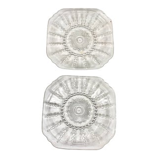 Antique Depression Glass Plates-A Pair For Sale