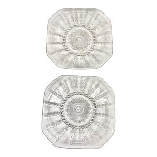 Antique Depression Glass Plates-A Pair For Sale